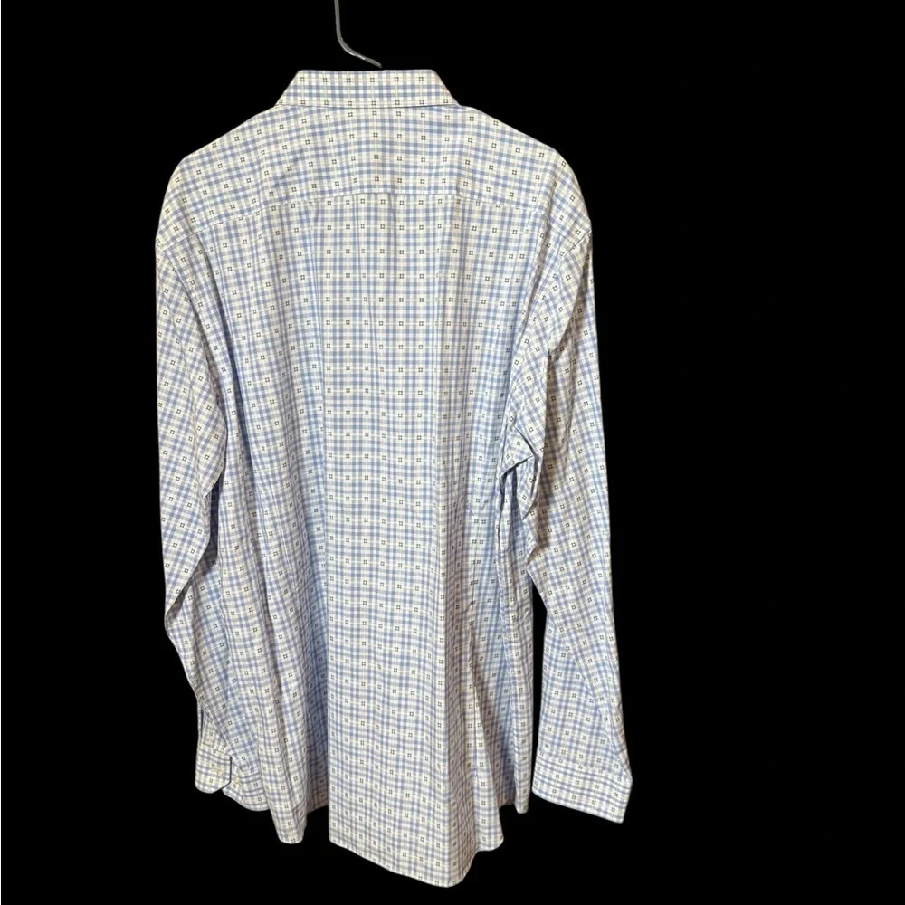 Pronto Uomo Men’s Blue Gingham Button-Down Shirt 2XT Tall NWT